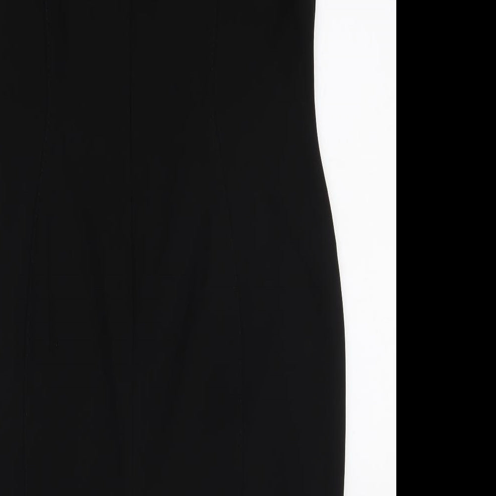 Hobbs Womens Black Polyester A-Line Size 18 Round Neck Zip