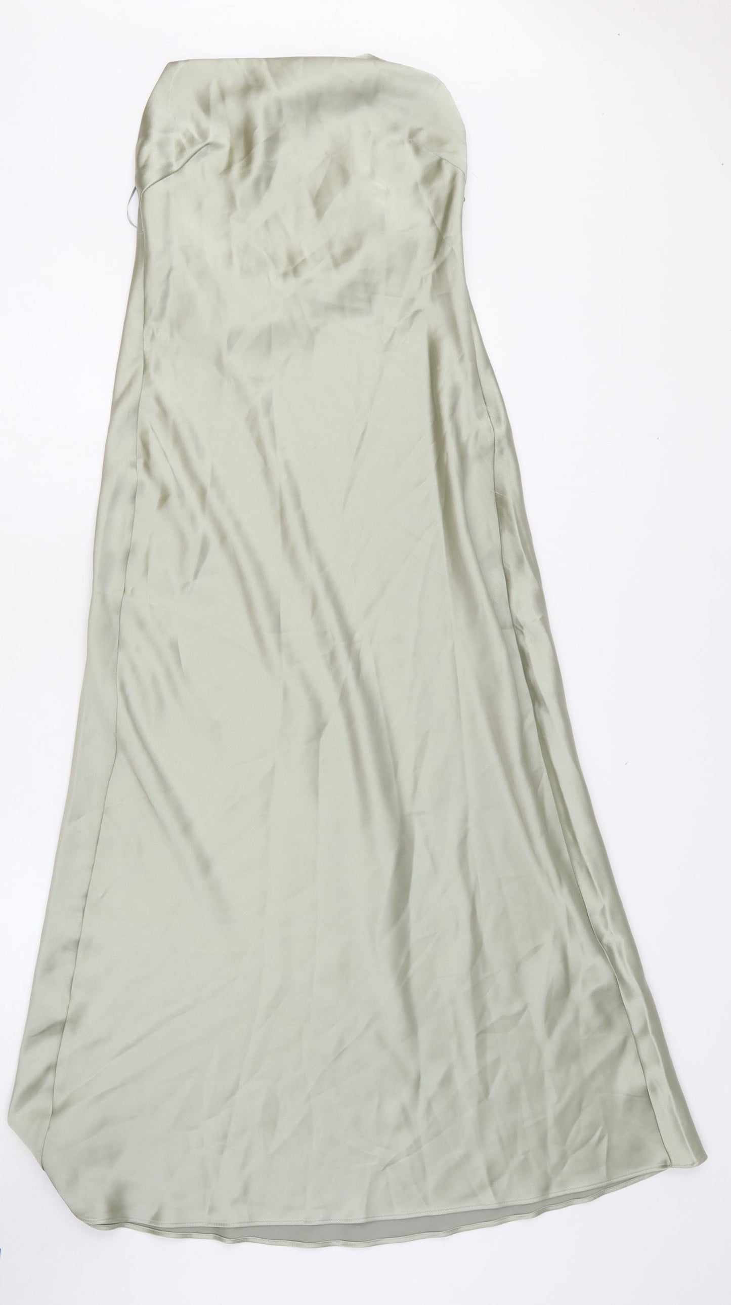 Zara Womens Grey Polyester Slip Dress Size S Off the Shoulder Pullover