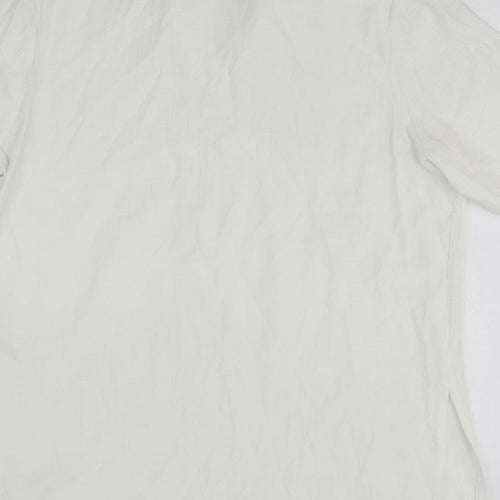 BHS Womens White Polyester Basic Button-Up Size 12 Collared