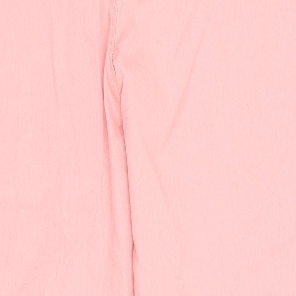 PEP&CO Womens Pink Cotton Chino Trousers Size 14 L27.5 in Regular