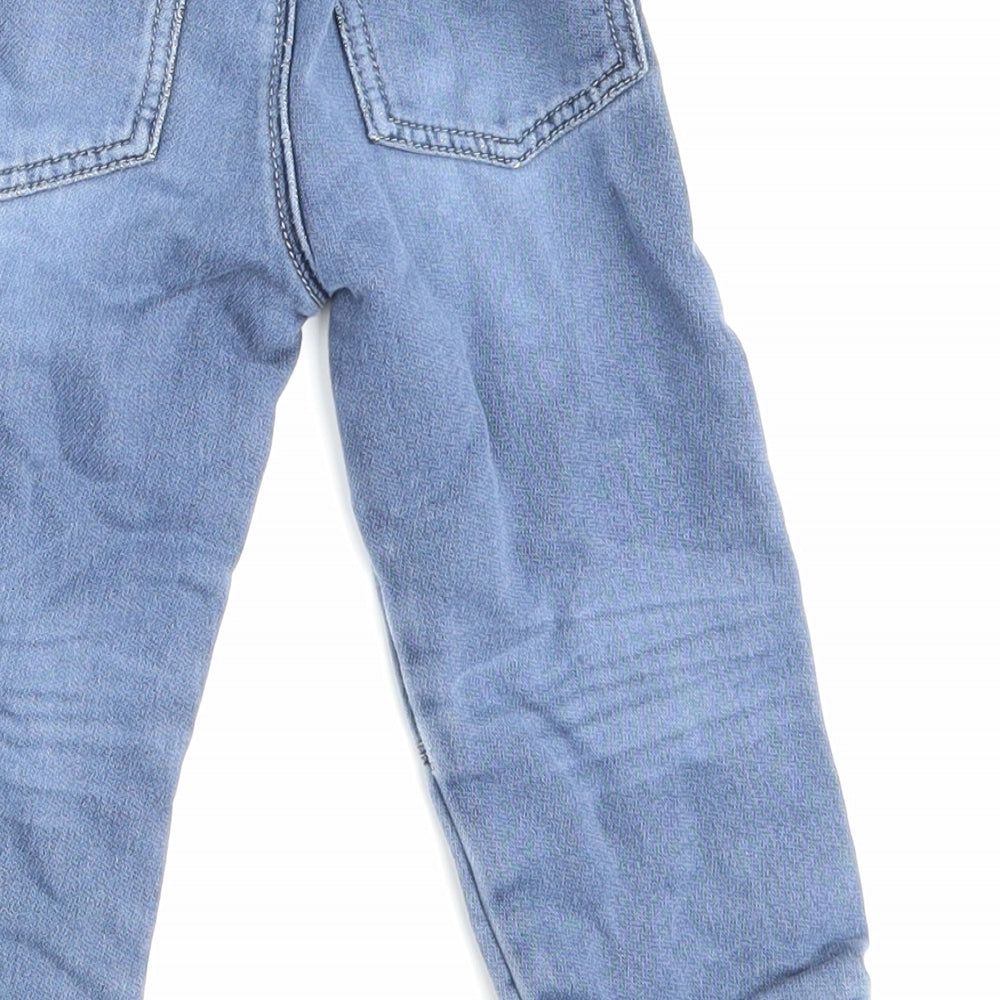 TU Boys Blue Cotton Skinny Jeans Size 2-3 Years Regular Button