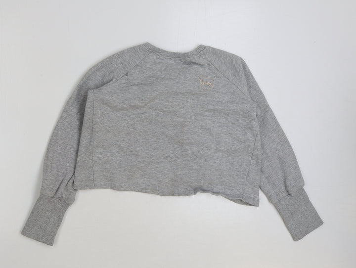 NEXT Girls Grey Cotton Pullover Sweatshirt Size 10 Years Pullover - love