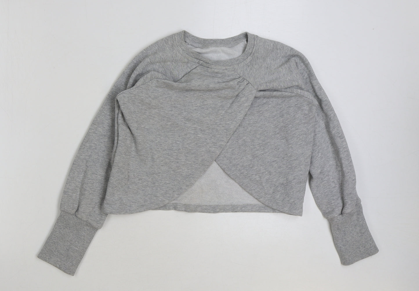 NEXT Girls Grey Cotton Pullover Sweatshirt Size 10 Years Pullover - love