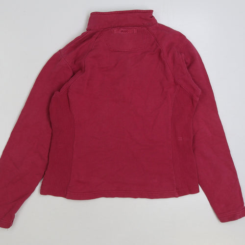 Musio Womens Pink Cotton Pullover Sweatshirt Size 10 Zip
