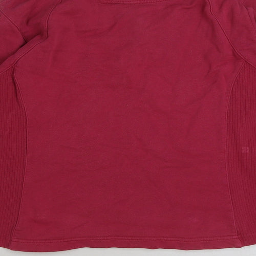 Musio Womens Pink Cotton Pullover Sweatshirt Size 10 Zip