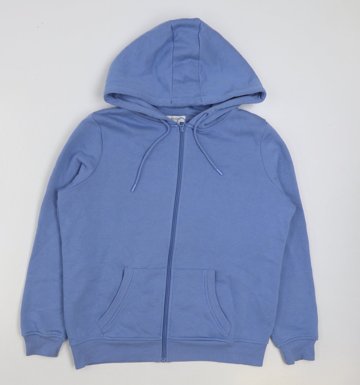 Primark Womens Blue Cotton Full Zip Hoodie Size M Zip