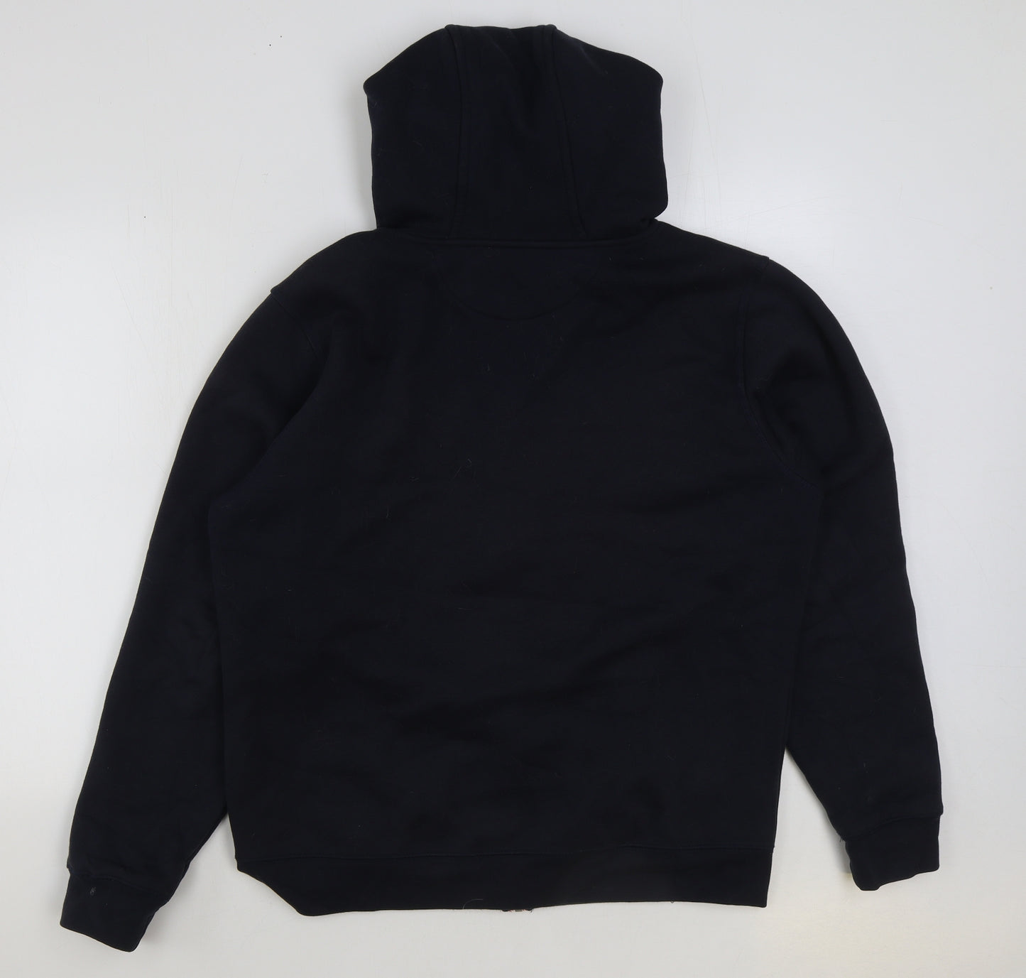 James & Nicholson Mens Blue Polyester Full Zip Hoodie Size L