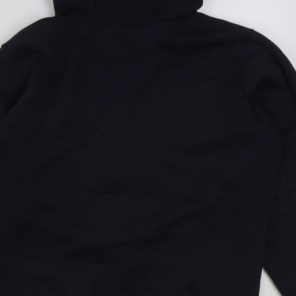 James & Nicholson Mens Blue Polyester Full Zip Hoodie Size L