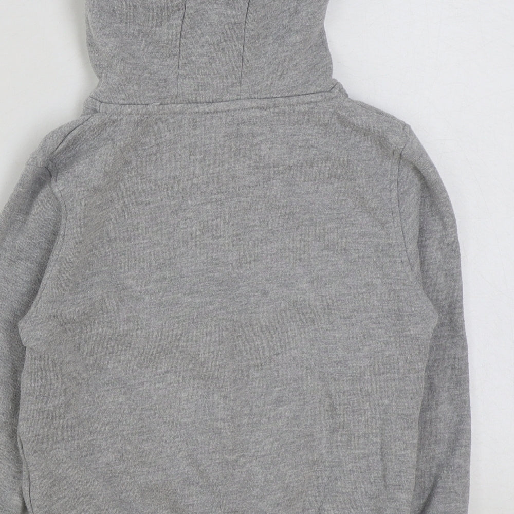 Primark Boys Grey Cotton Full Zip Hoodie Size 4-5 Years Zip