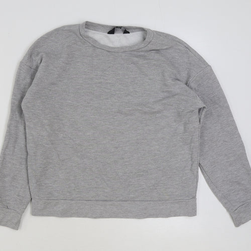 Dorothy Perkins Womens Grey Cotton Pullover Sweatshirt Size 8 Pullover
