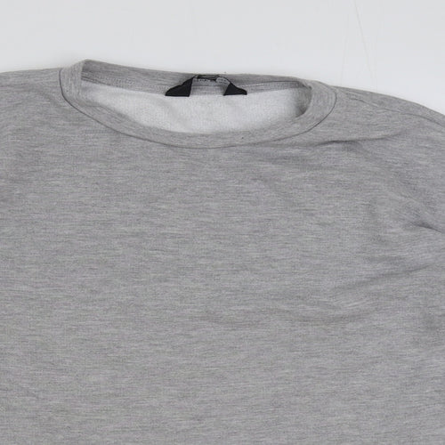 Dorothy Perkins Womens Grey Cotton Pullover Sweatshirt Size 8 Pullover