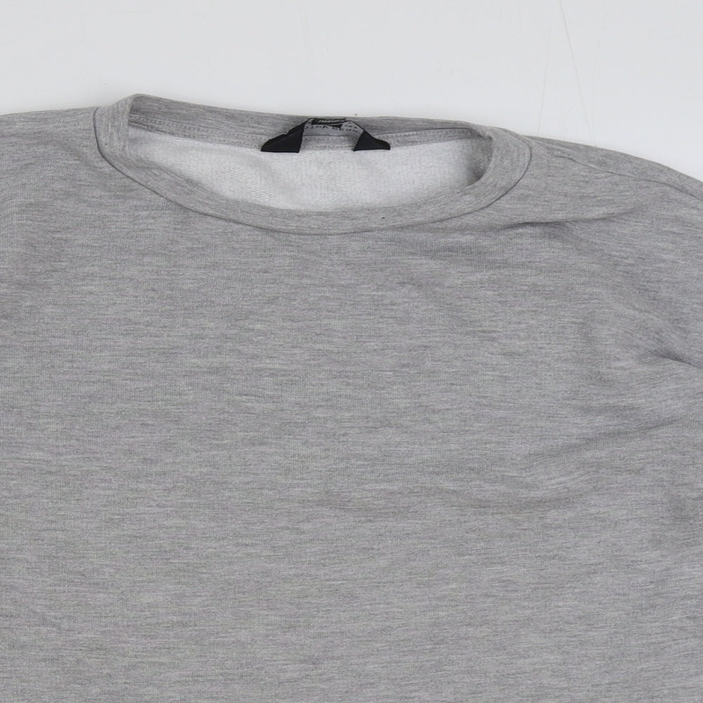 Dorothy Perkins Womens Grey Cotton Pullover Sweatshirt Size 8 Pullover