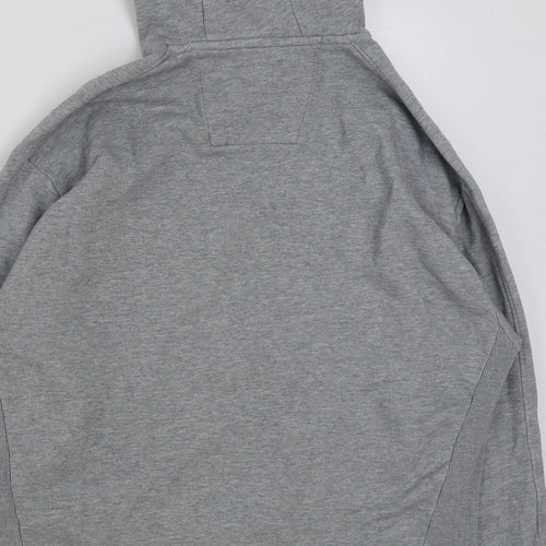 F&F Mens Grey Cotton Pullover Hoodie Size XL