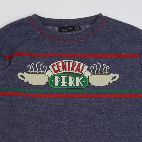 Primark Womens Blue Polyester Pullover Sweatshirt Size XS Pullover - Central Perk Friends