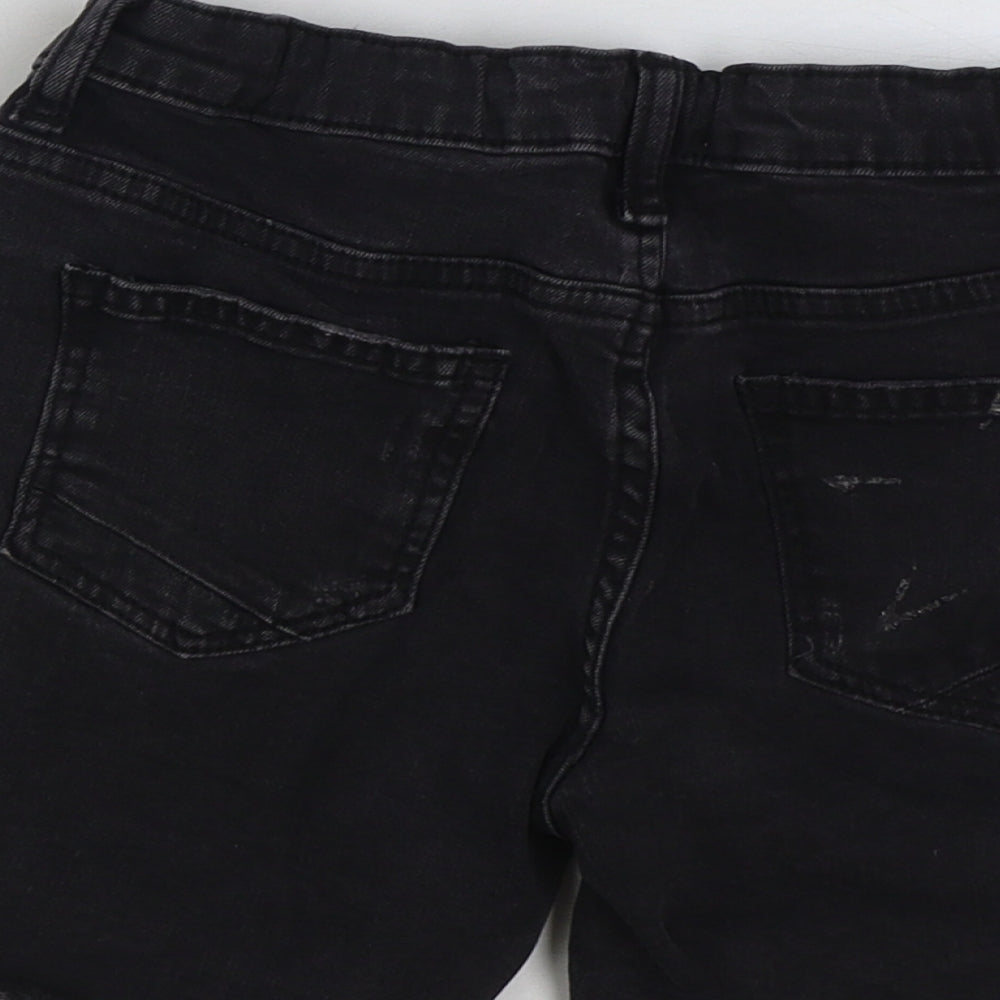 GUESS Womens Black Cotton Cut-Off Shorts Size 12 L5 in Regular Button