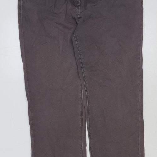 Preworn Womens Purple Cotton Straight Jeans Size 16 L27 in Regular Button