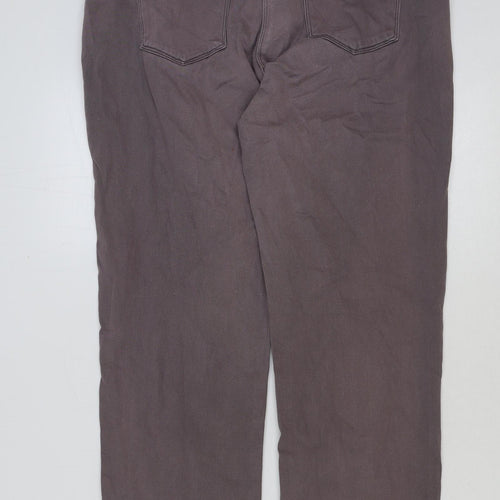 Preworn Womens Purple Cotton Straight Jeans Size 16 L27 in Regular Button