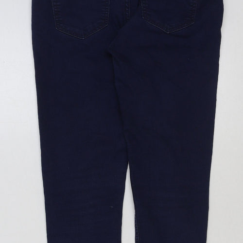 Marks and Spencer Womens Blue Cotton Skinny Jeans Size 8 L26 in Regular Button