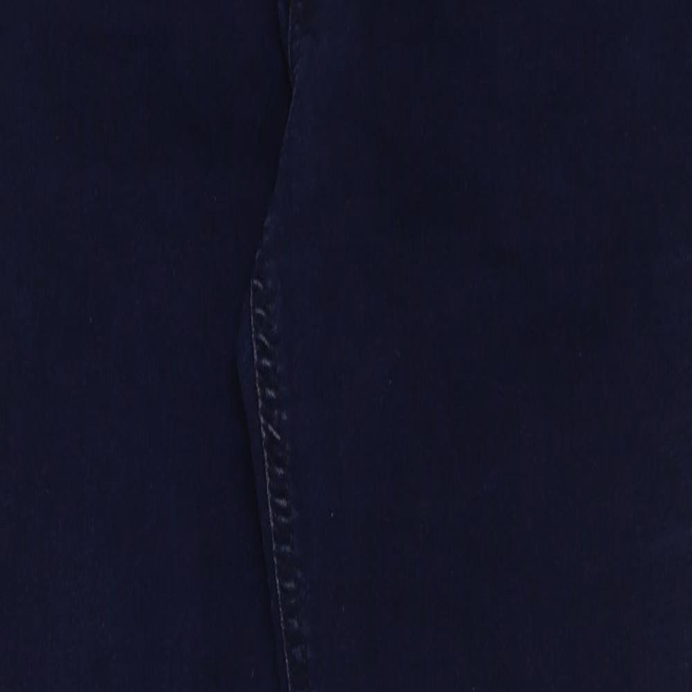 Marks and Spencer Womens Blue Cotton Skinny Jeans Size 8 L26 in Regular Button