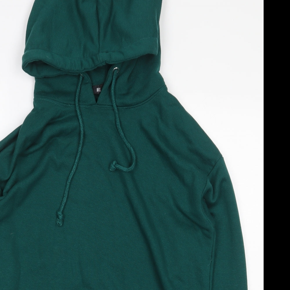 Missguided Womens Green Polyester Pullover Hoodie Size 12 Pullover