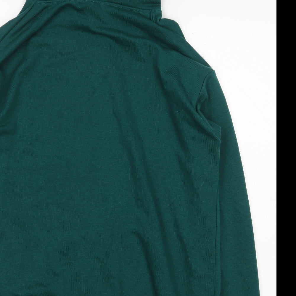 Missguided Womens Green Polyester Pullover Hoodie Size 12 Pullover