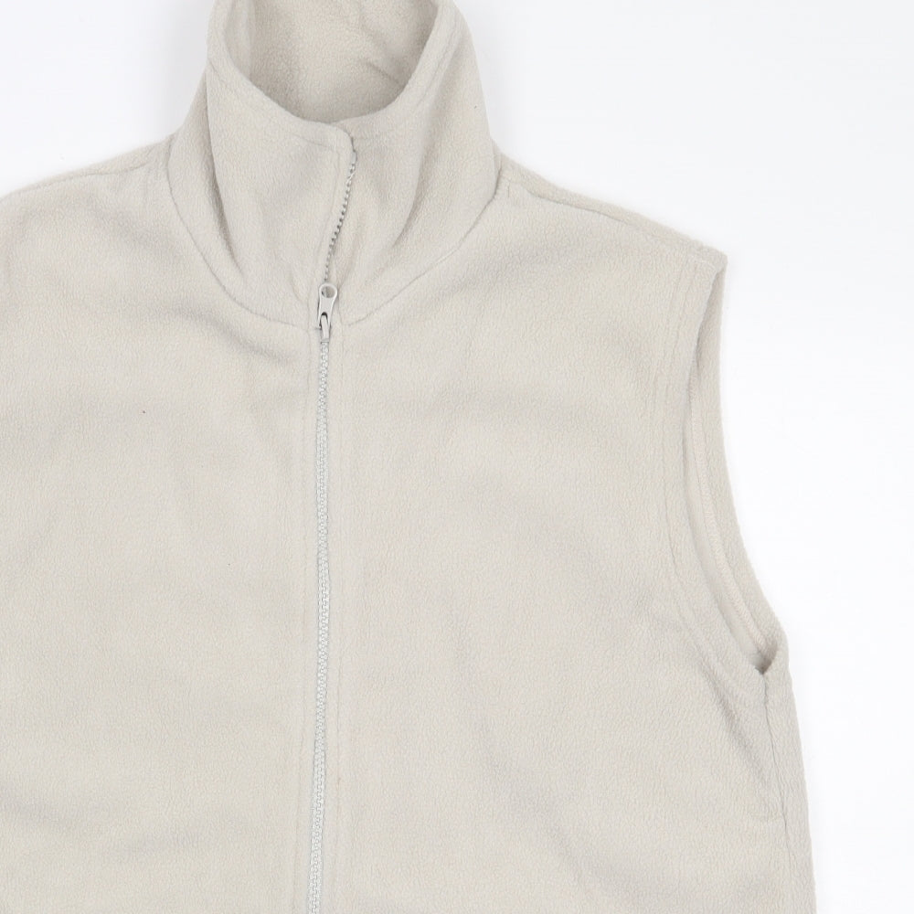 Paramour Womens White Gilet Jacket Size L Zip