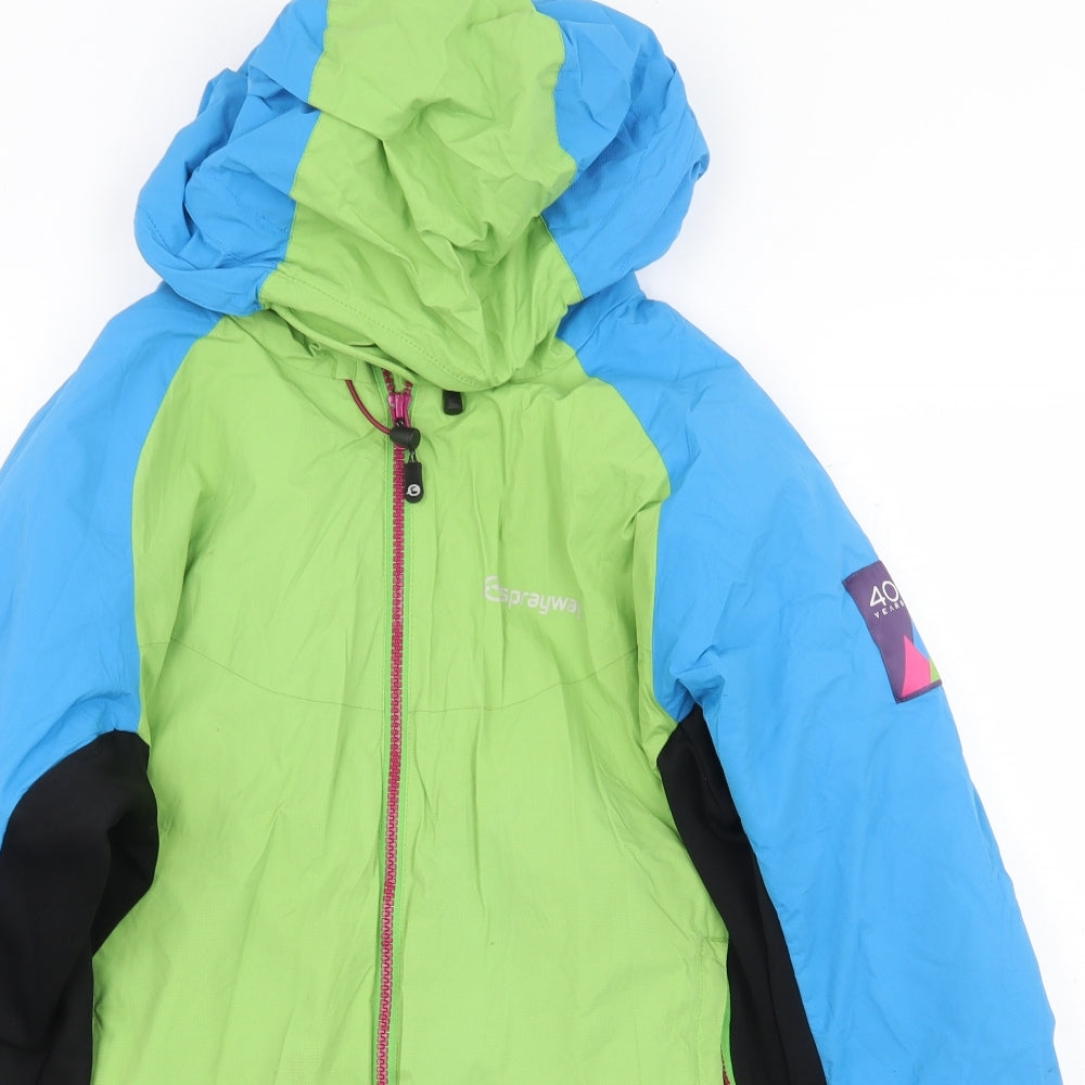 Sprayway Womens Multicoloured Rain Coat Coat Size 14 Zip