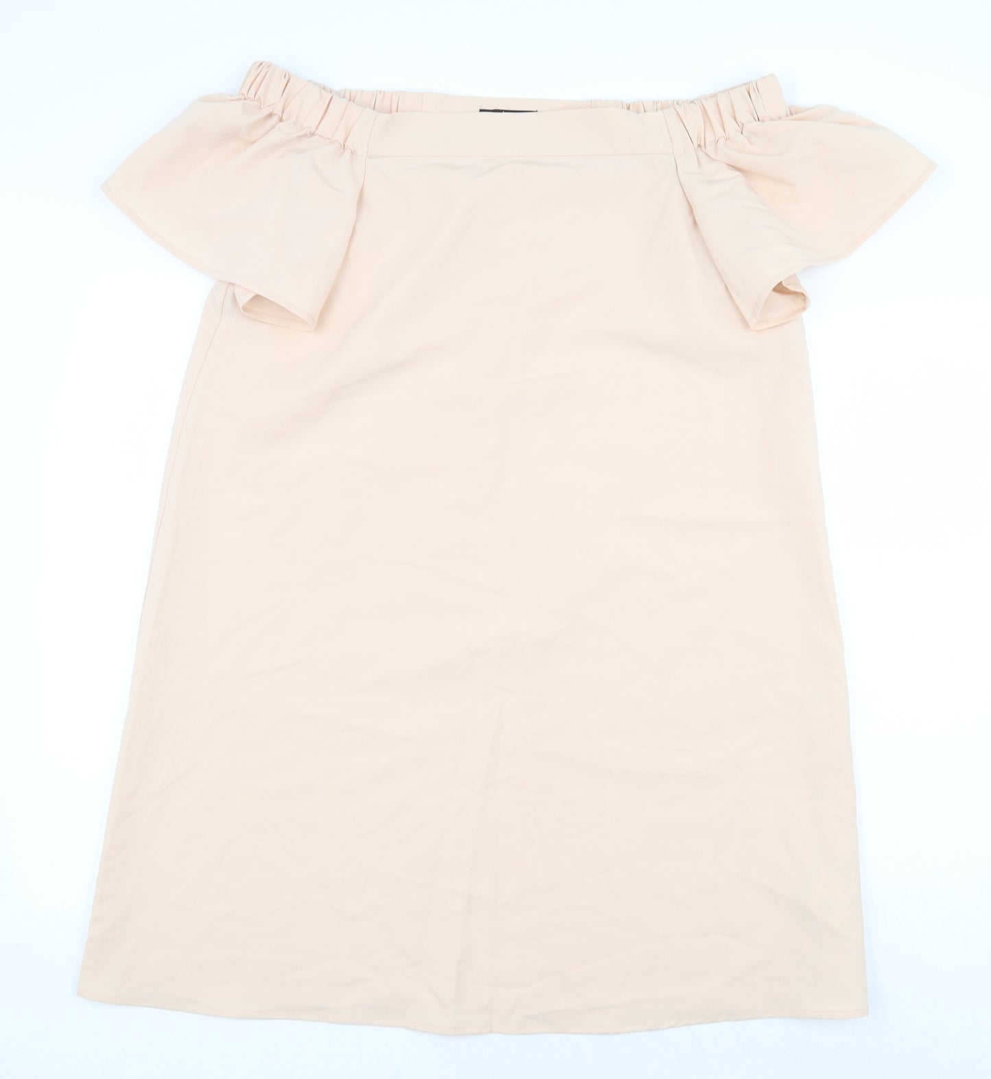 La Redoute Womens Pink Polyester Sheath Size 14 Off the Shoulder Pullover