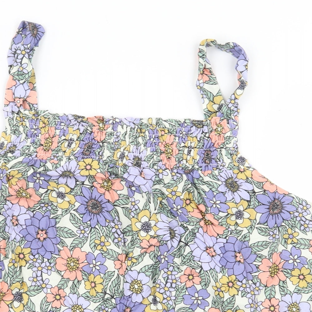 Papaya Womens Multicoloured Floral Viscose Camisole Tank Size 18 Square Neck
