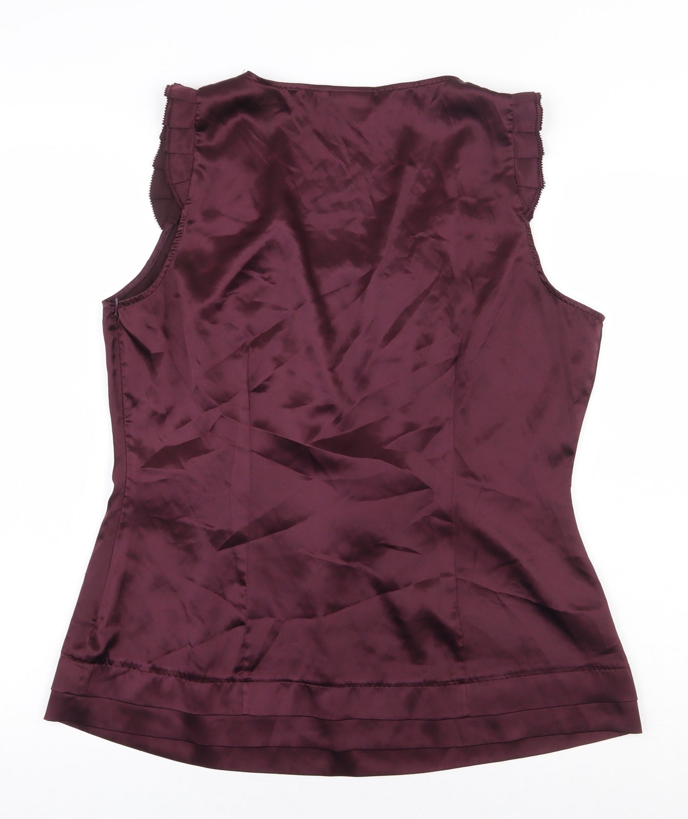 NEXT Womens Purple Polyester Basic Blouse Size 16 Scoop Neck