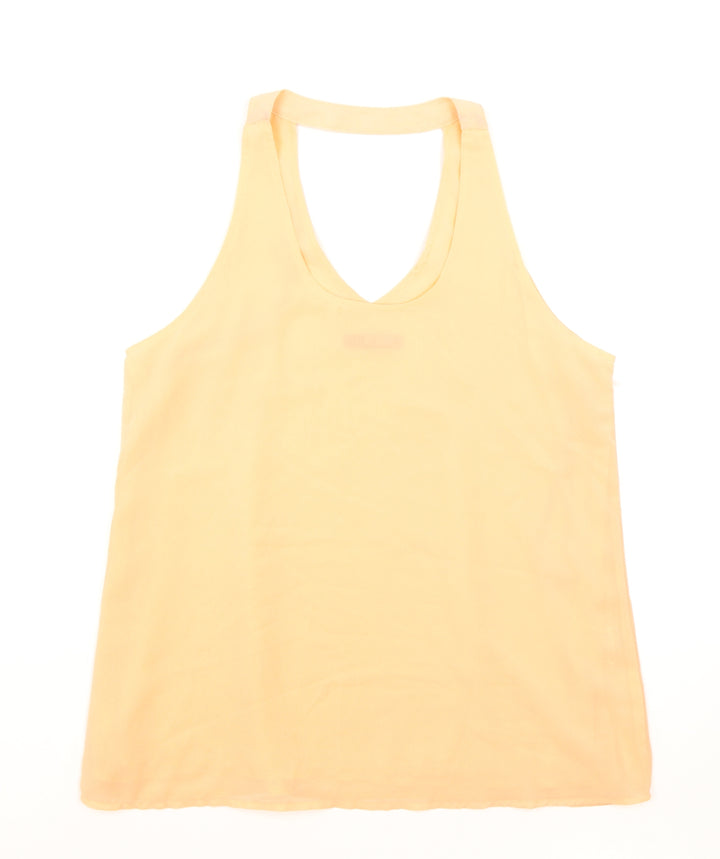 Quiz Womens Pink Viscose Basic Tank Size 8 Scoop Neck
