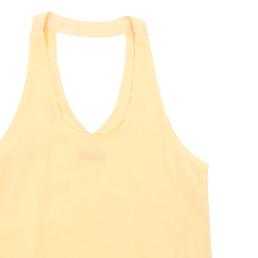 Quiz Womens Pink Viscose Basic Tank Size 8 Scoop Neck
