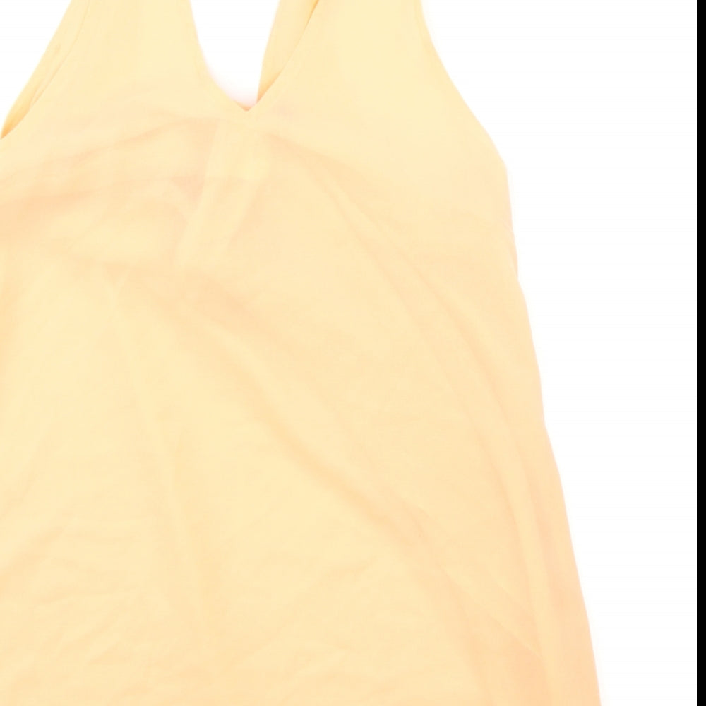 Quiz Womens Pink Viscose Basic Tank Size 8 Scoop Neck