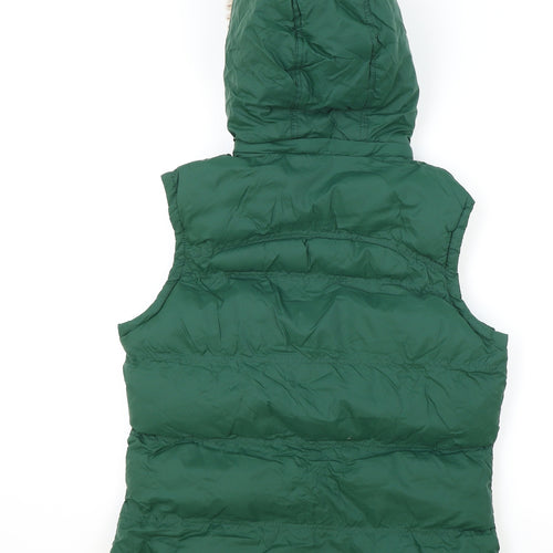 Dunnes Stores Womens Green Gilet Coat Size 16 Zip