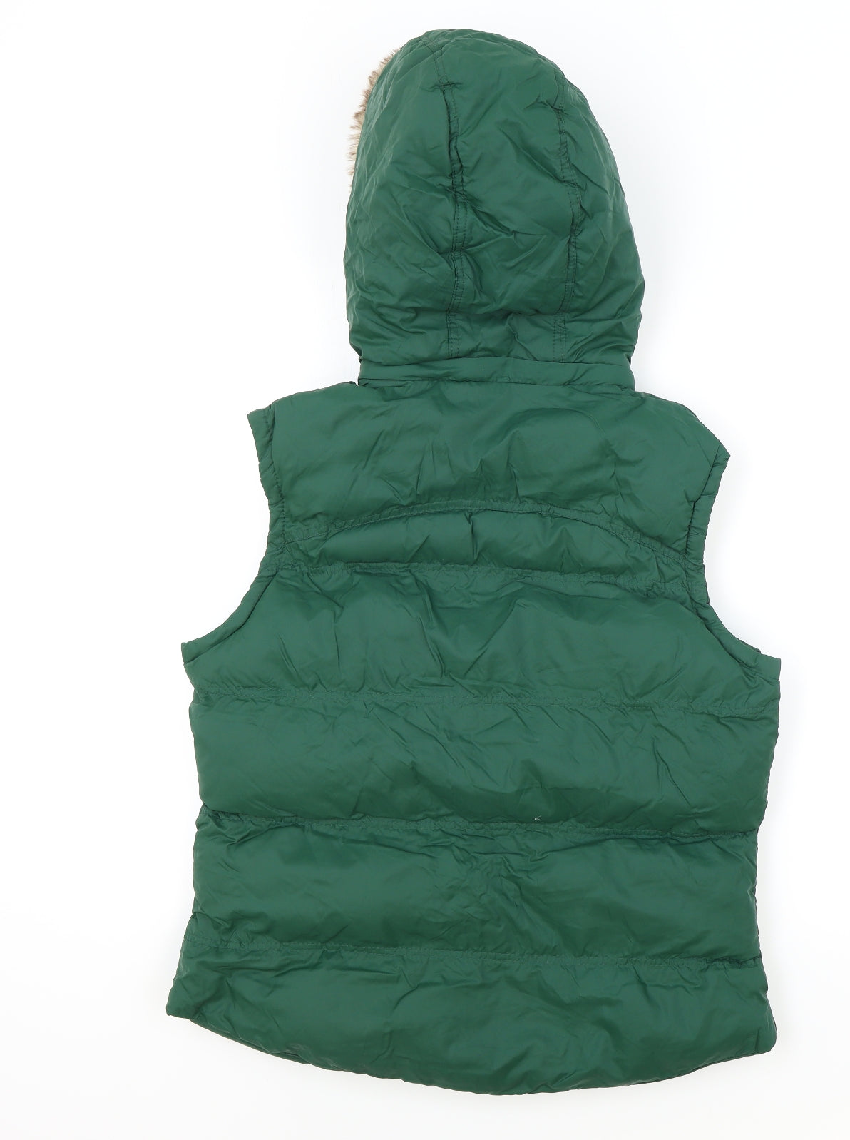 Dunnes Stores Womens Green Gilet Coat Size 16 Zip