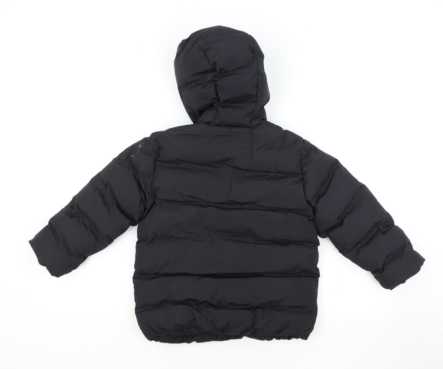 Zara Womens Black Puffer Jacket Coat Size 6 Zip
