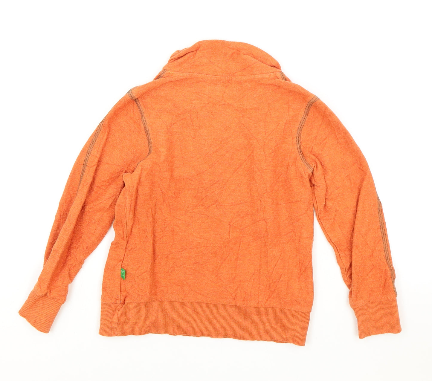 Little Bird Boys Orange Collared Cotton Pullover Jumper Size 5-6 Years Pullover - Apple