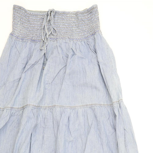 Esprit Womens Blue Cotton Peasant Skirt Size 12