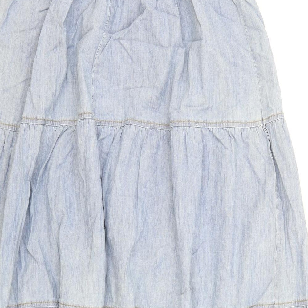 Esprit Womens Blue Cotton Peasant Skirt Size 12