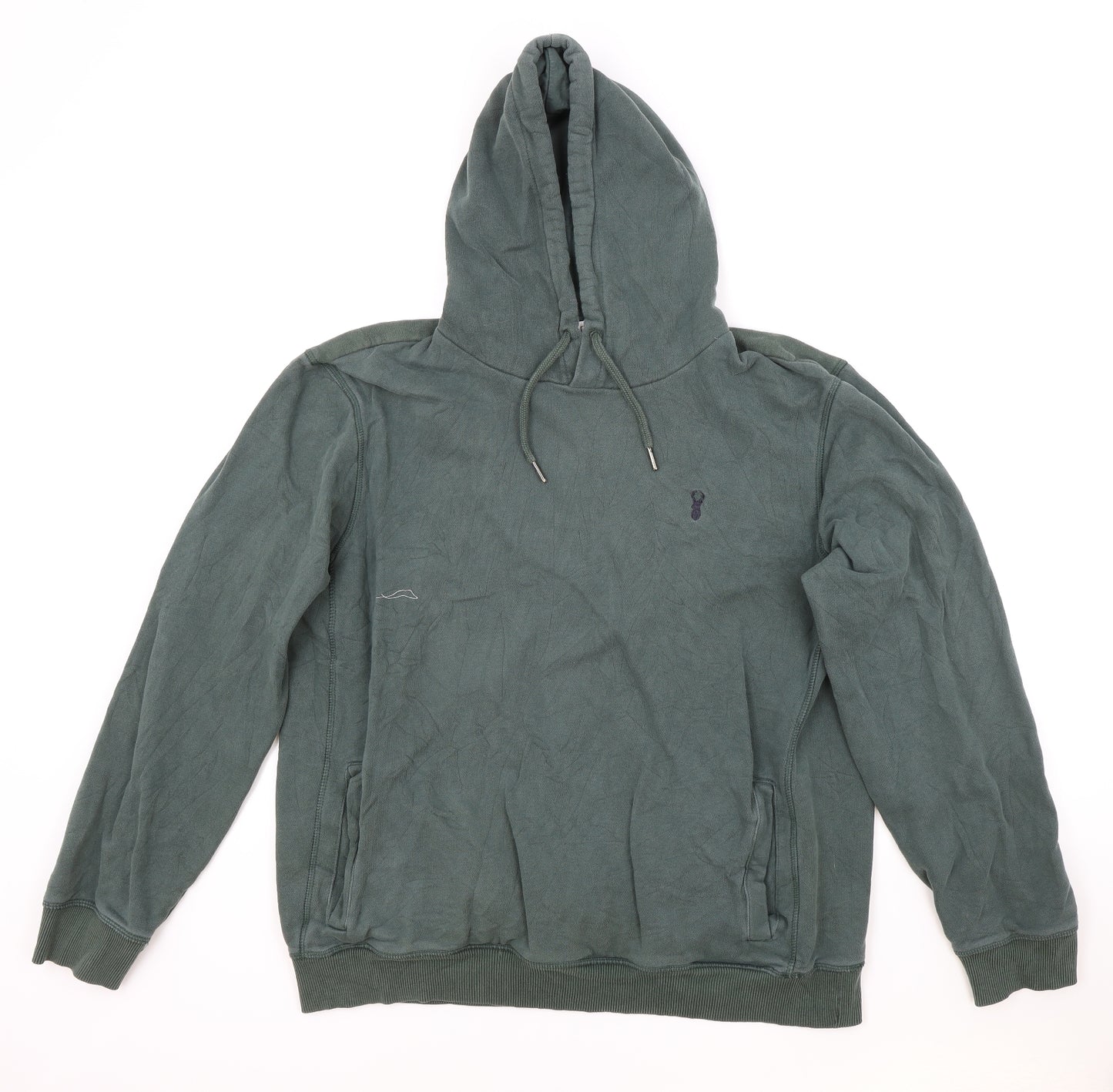 NEXT Mens Green Cotton Pullover Hoodie Size XL