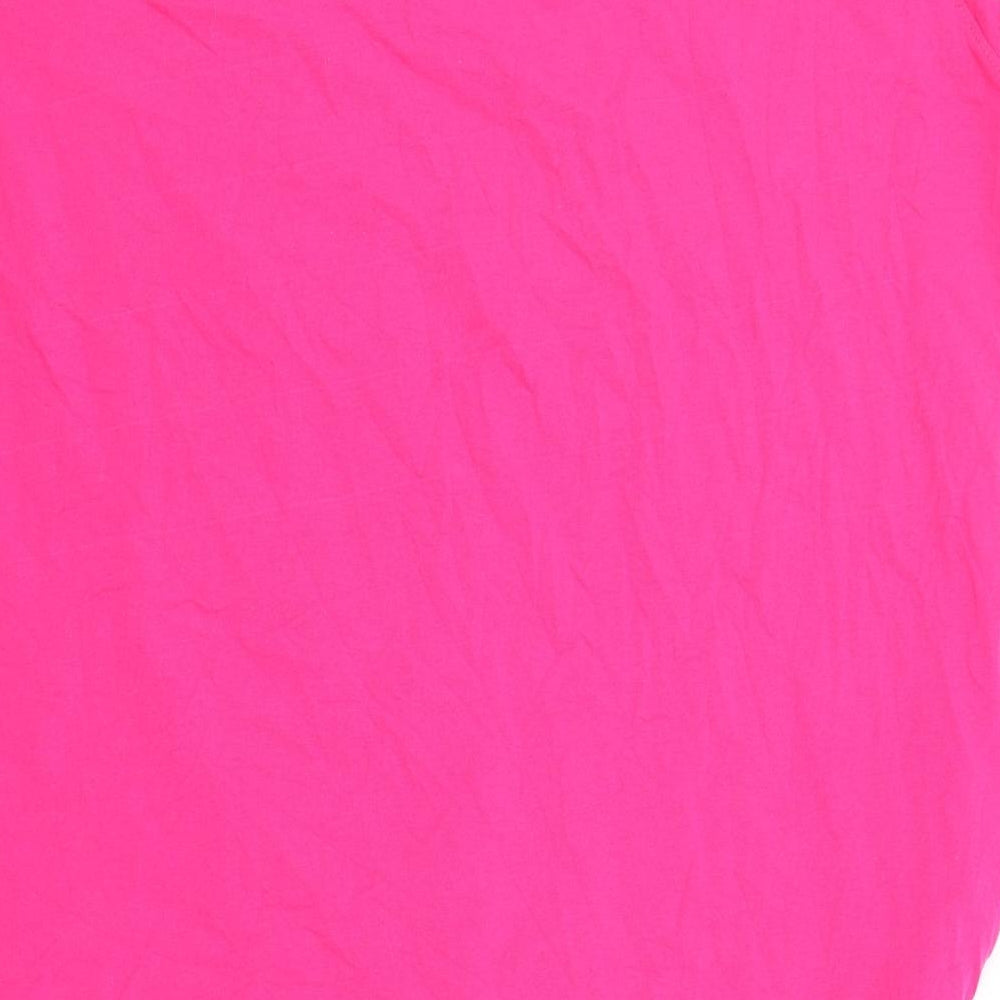Roman Womens Pink Cotton Basic T-Shirt One Size Round Neck - Mandala Heart