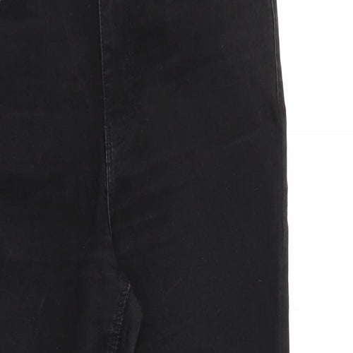 Primark Womens Black Cotton Skinny Jeans Size 14 L25.5 in Regular Zip