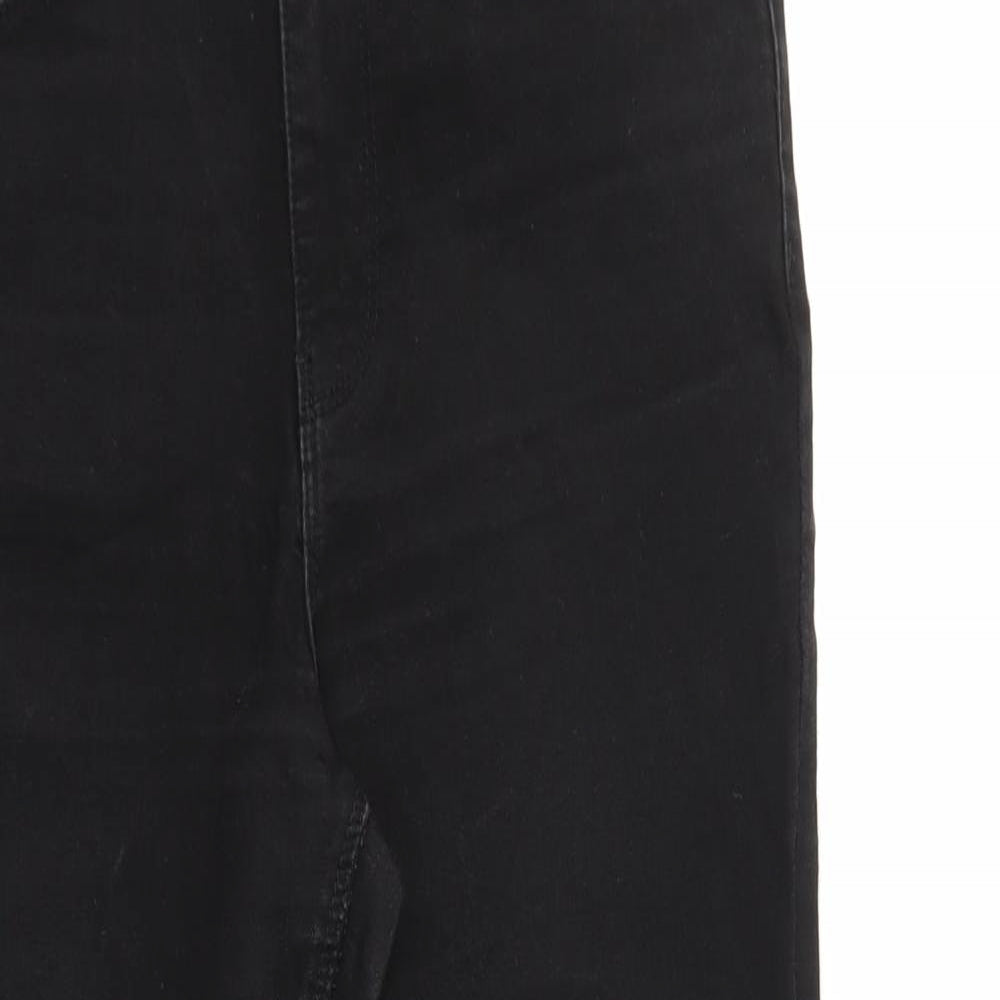 Primark Womens Black Cotton Skinny Jeans Size 14 L25.5 in Regular Zip