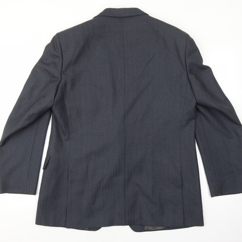 Magee Mens Multicoloured Striped Wool Jacket Suit Jacket Size 44