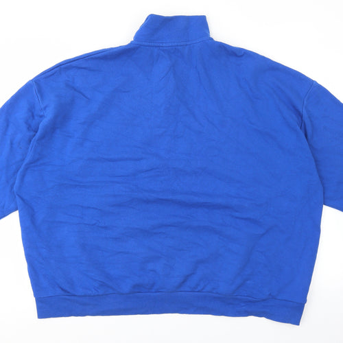 Primark Womens Blue Cotton Pullover Sweatshirt Size 2XL Zip - New York