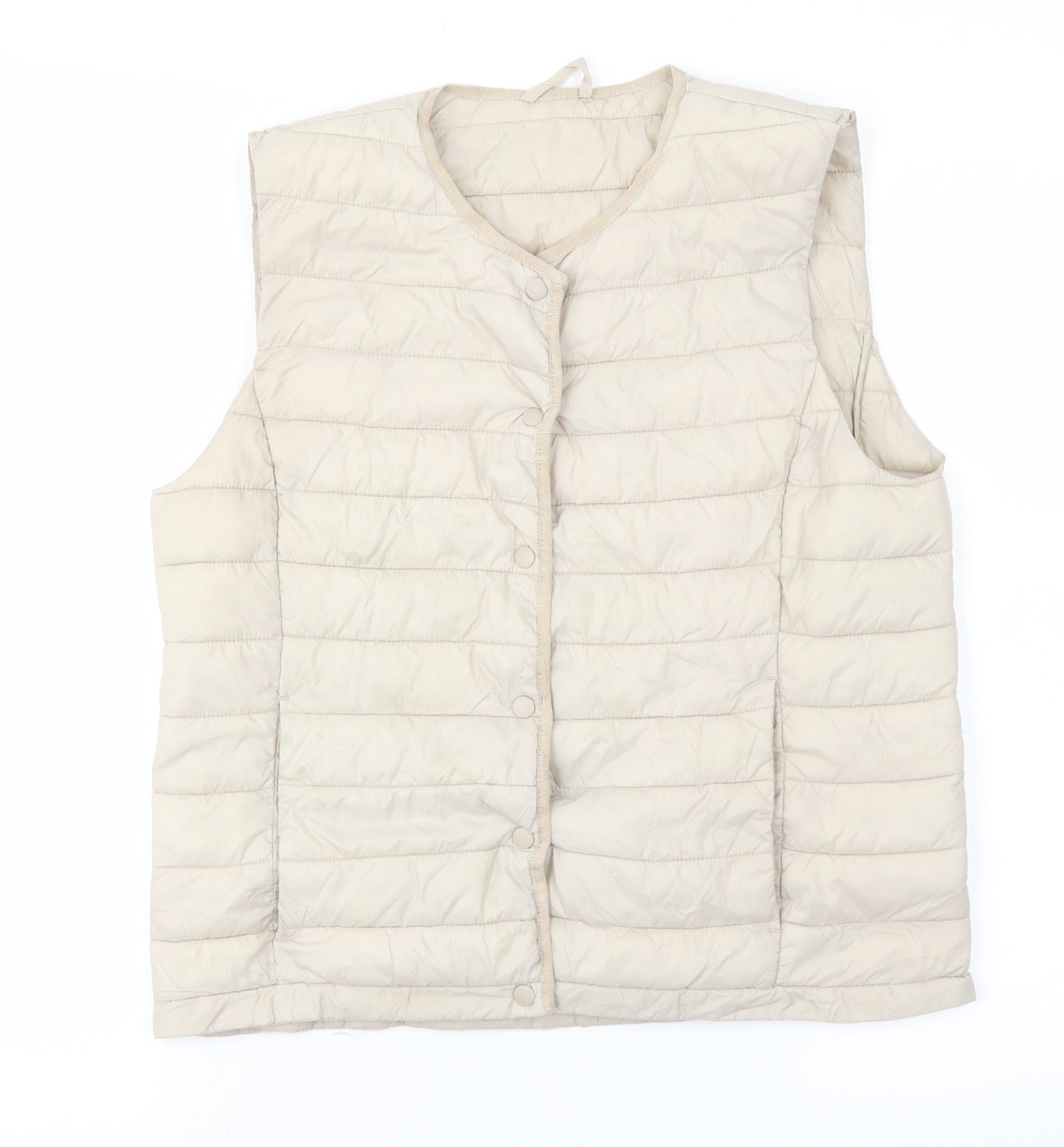 Primark Womens Beige Gilet Jacket Size XS Zip