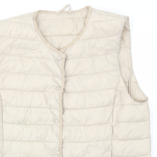 Primark Womens Beige Gilet Jacket Size XS Zip