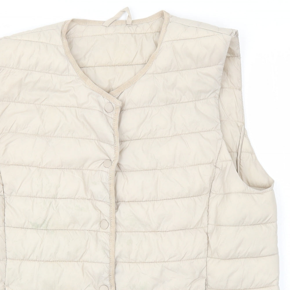 Primark Womens Beige Gilet Jacket Size XS Zip