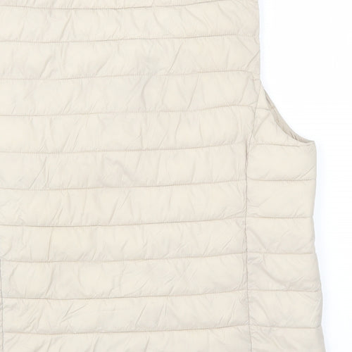 Primark Womens Beige Gilet Jacket Size XS Zip