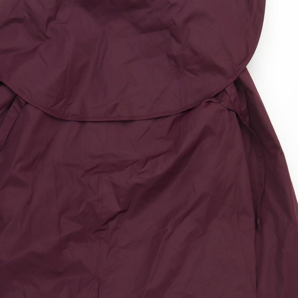 Cotton Traders Womens Purple Rain Coat Coat Size L Zip